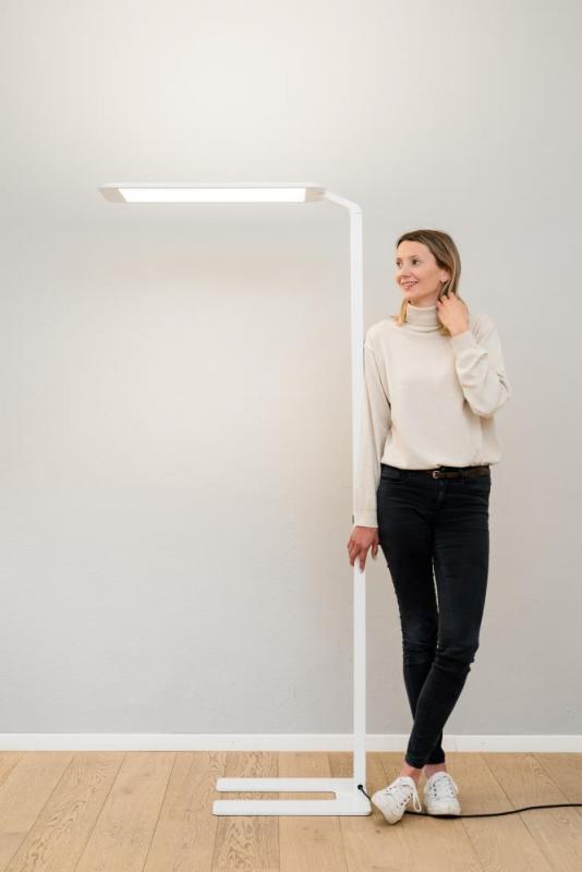 Ledvance LED Stehleuchte - FLOOR HOME OFFICE 43W 840 in Weiß EU PLUG - Heimarbeitsplatz Beleuchtung - universalweißes Licht